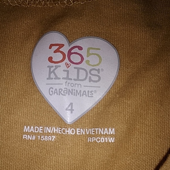 Girl's Orange Heart T-shirt size 4 - Picture 3 of 4